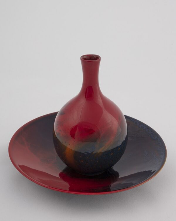 Red blue vase bowl